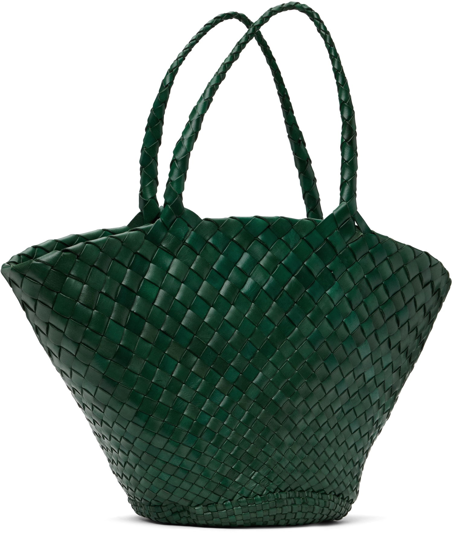 Mulepose Dragon Diffusion Dragon Diffusion Egola Woven Leather Tote Grøn | 8026, 1