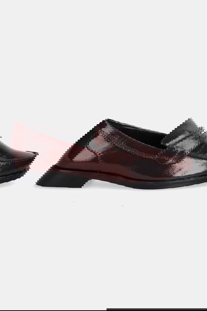 Sneakers og sko Clarks Originals Straven Edge Leather Loafers with Flat Heel Bourgogne | 26184847, 1