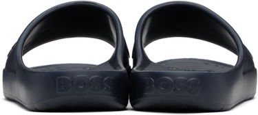 Sneakers og sko BOSS Embossed Logo Pool Slides Mørkeblå | 50498207, 1