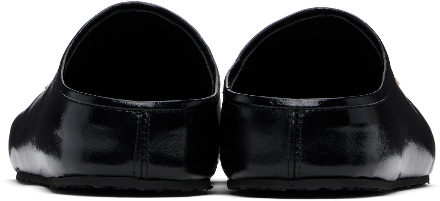 Tilbehør Marine Serre Marine Serre Smooth Leather MS Slip-on Loafers Sort | WFW044A CLEA0004, 1