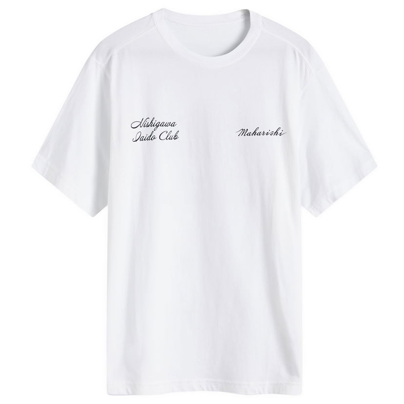 T-shirt Maharishi Kamon Graphic Print T-Shirt Hvid | 1101-WHT