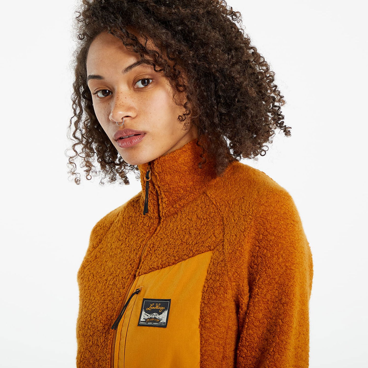 Sweater Lundhags Lundhags Flok Pile Wool Fleece Jacket Orange | 1123100-006, 1