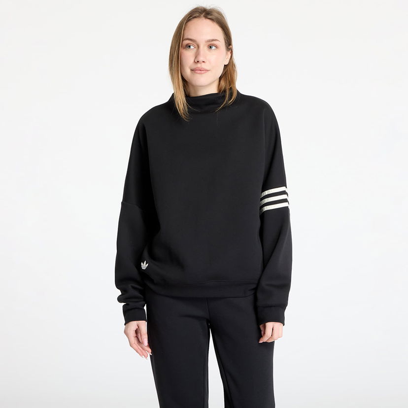 Sweatshirt adidas Originals Oversized Mock Neck Sweatshirt Sort | JI8520