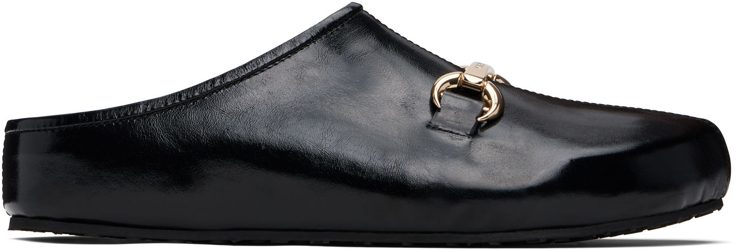 Tilbehør Marine Serre Marine Serre Smooth Leather MS Slip-on Loafers Sort | WFW044A CLEA0004, 0