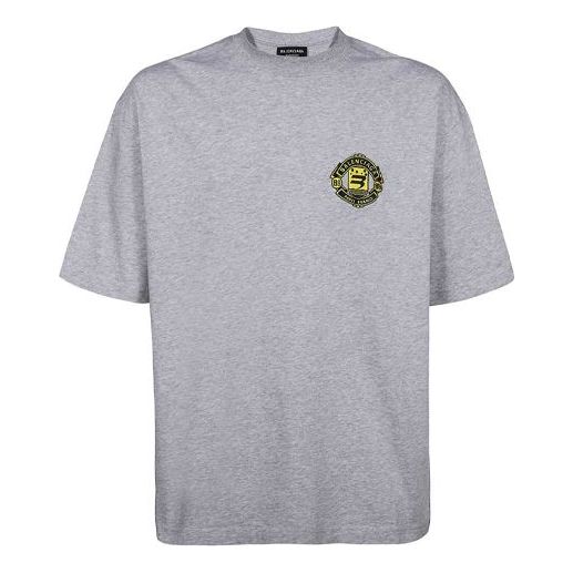 T-shirt Balenciaga Balenciaga Crest Logo T-Shirt Grå | 612966TLV611300