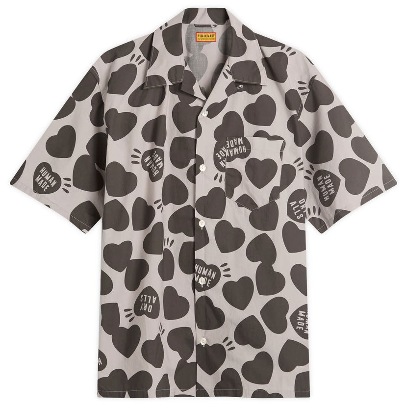 Skjorte Human Made Heart Vacation Shirt, Size Large Grå | HM29SH026-GRY