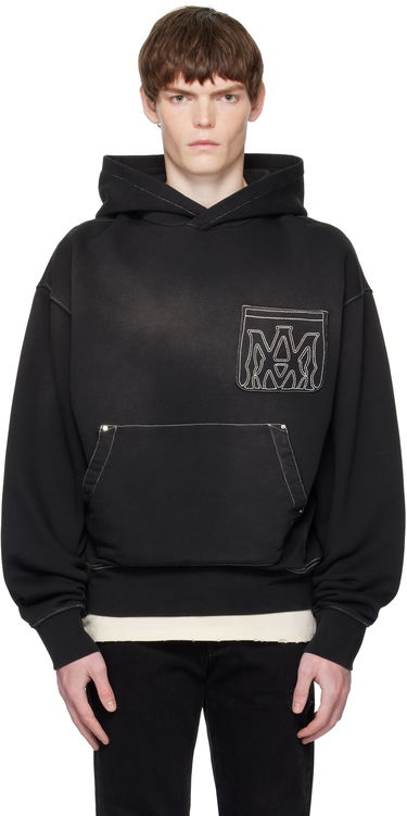 Sweatshirt AMIRI AMIRI MA Outline Oversized Hoodie Sort | AMJYHD1120, 0