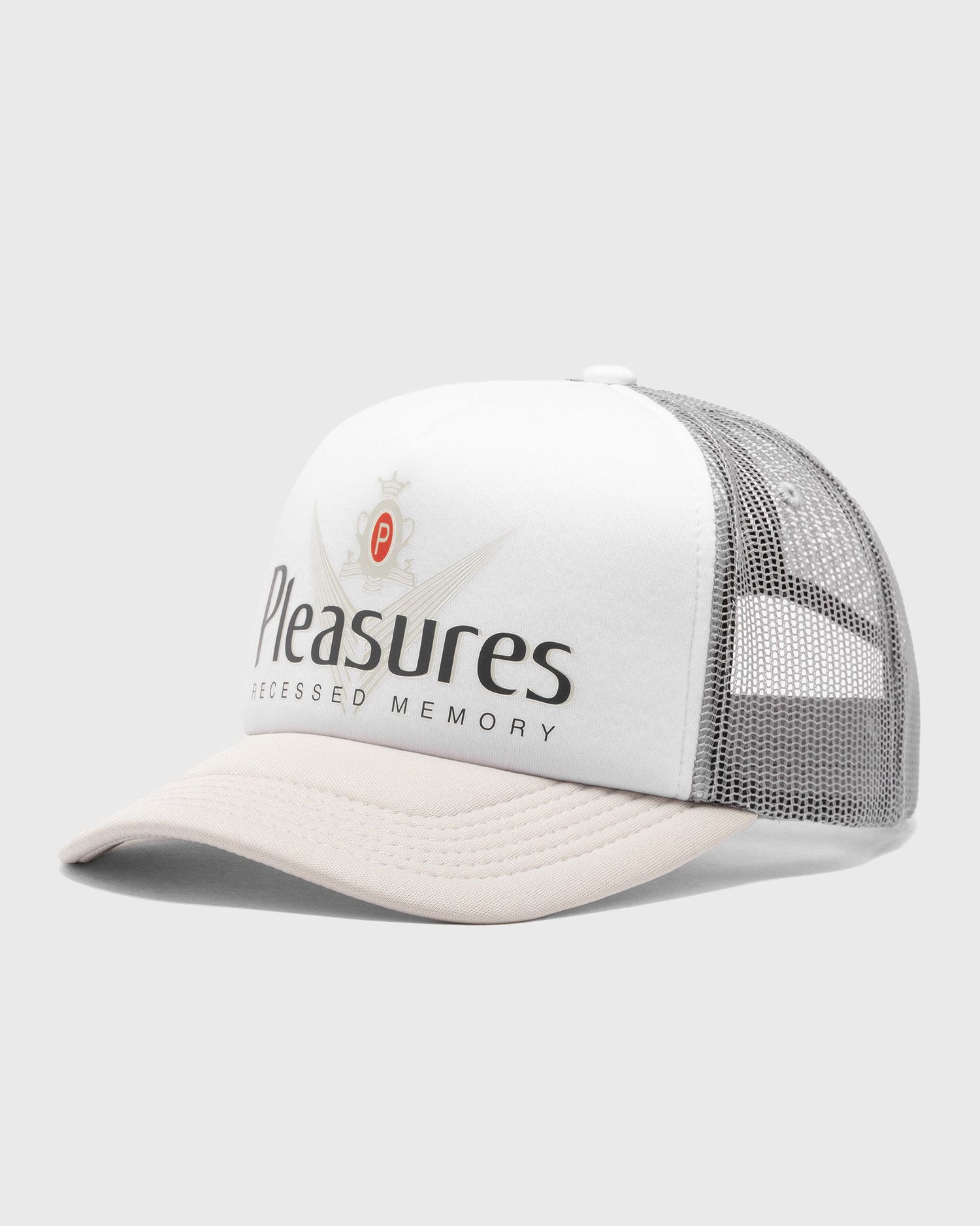 Kasket Pleasures PFUNK Trucker Cap Hvid | P24F093-SILVER, 0