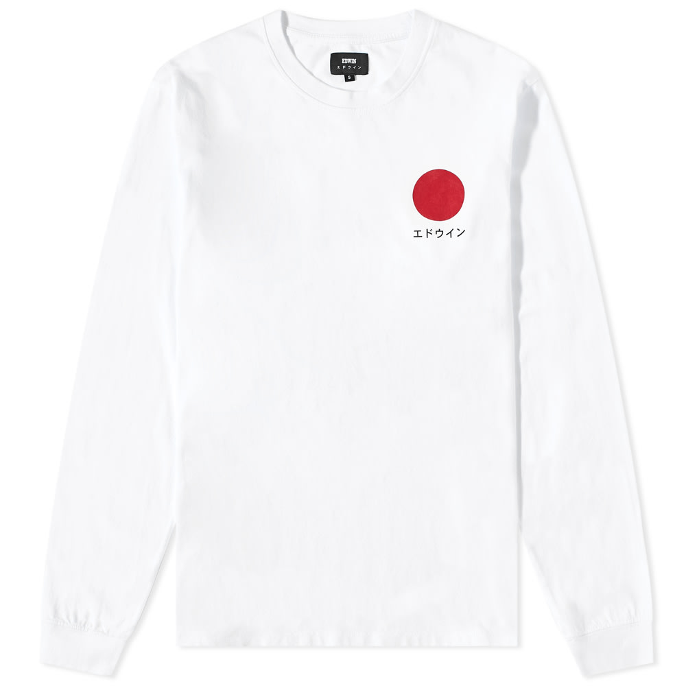 T-shirt EDWIN Long Sleeve Japanese Sun Tee Hvid | I026678-267, 0
