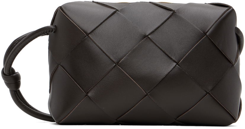 Håndtaske Bottega Veneta Small Cassette Leather Camera Bag Sort | 709417 VCQC2