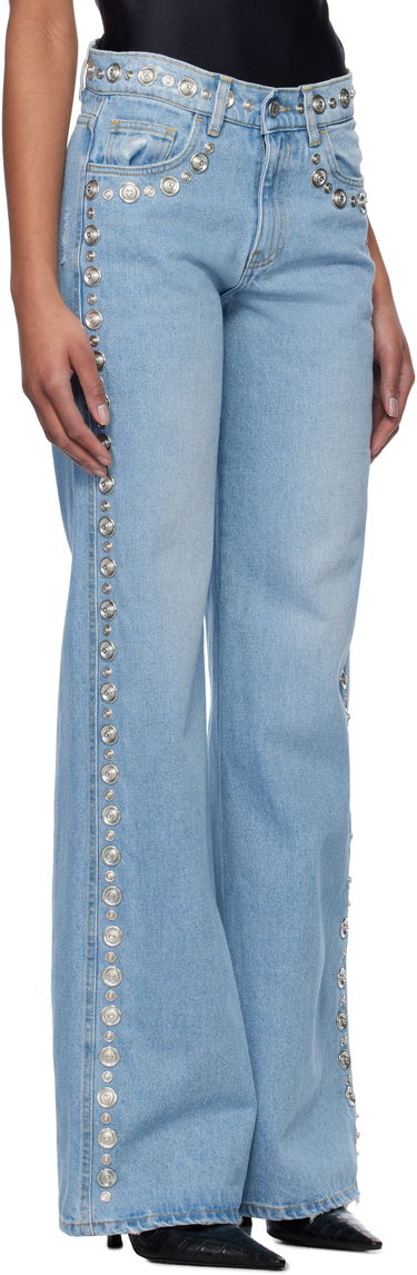 Jeans Coperni Coperni Studded Wide Leg Jeans Blå | COPP95STF2008, 1