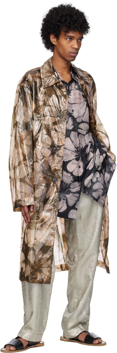 Regnfrakke Dries Van Noten Dries Van Noten Loose Fit Mac Coat Brun | 251-020211-1102, 3