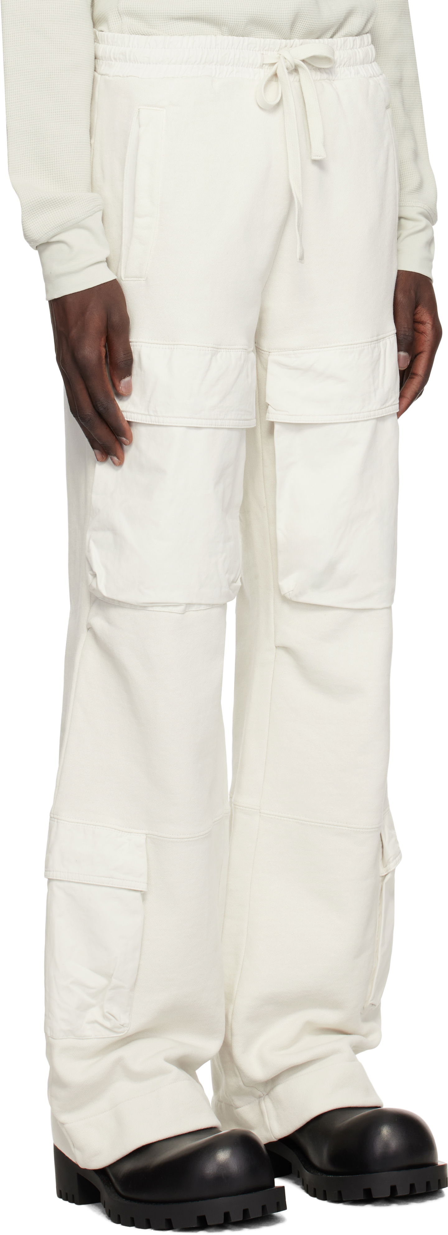 Cargo bukser Entire Studios Utility Cargo Pants Hvid | ES2341RI, 1