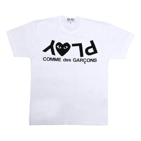 T-shirt Comme des Garçons COMME des GARCONS PLAY Logo T-Shirt Hvid | AZ-T067-051-1