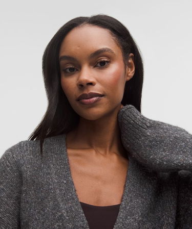 Sweater lululemon Button-Up Cardigan Wool-Blend Grå | prod20005019, 3