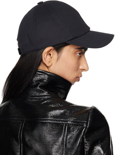 Kasket Courrèges Signature Cotton Cap Sort | 124ACT033CO0024, 2