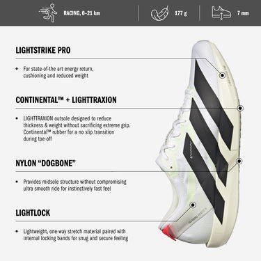 Sneakers og sko adidas Performance ADIZERO ADIOS 9 Grøn | jp6315, 5