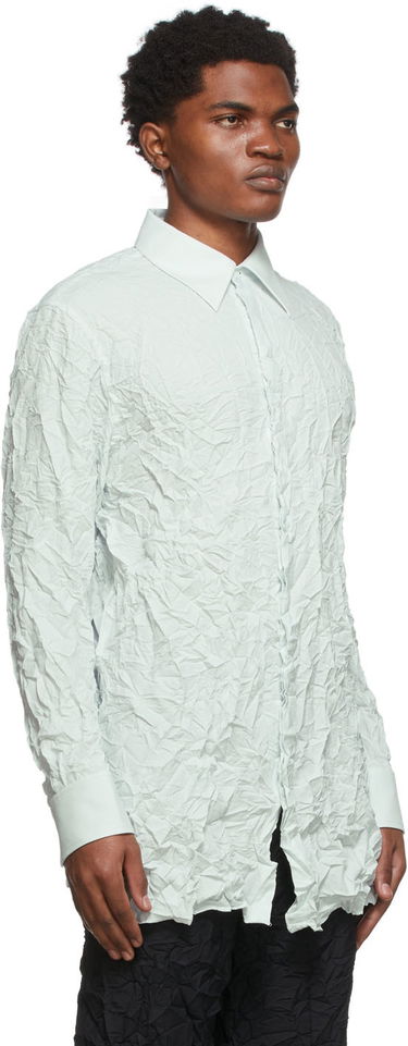 Skjorte Dion Lee Crinkle Button-Up Shirt Sort | C5017S22, 4