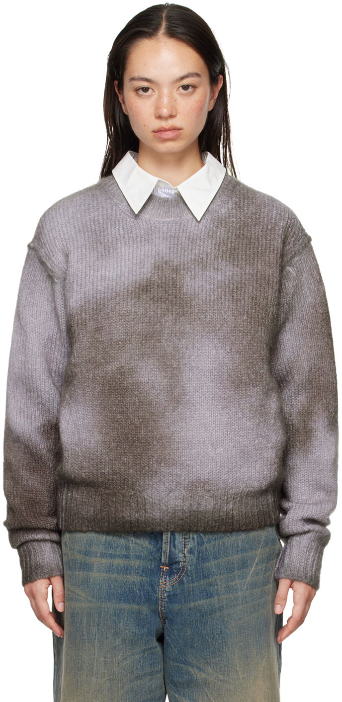 Sweater Acne Studios Sprayed Crewneck Sweater Grå | A60546-