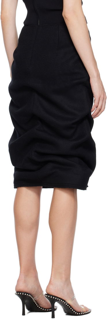 Nederdel We11done We11done Tucked Midi Skirt Sort | WD-SK3-23-211-W-BK, 2
