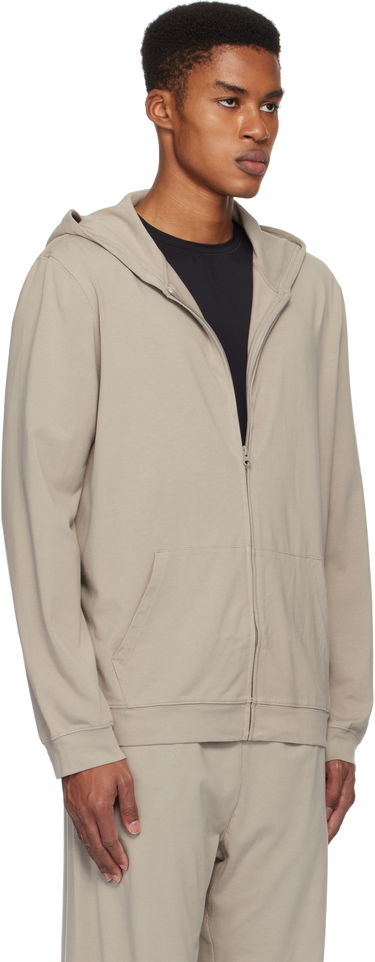 Sweatshirt SKIMS Jersey Lounge Zip-Up Hoodie Grå | TP-ZUP-5417M, 1