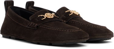 Sneakers og sko Versace Suede Driver Loafers Brun | 1017072_1A09892, 3