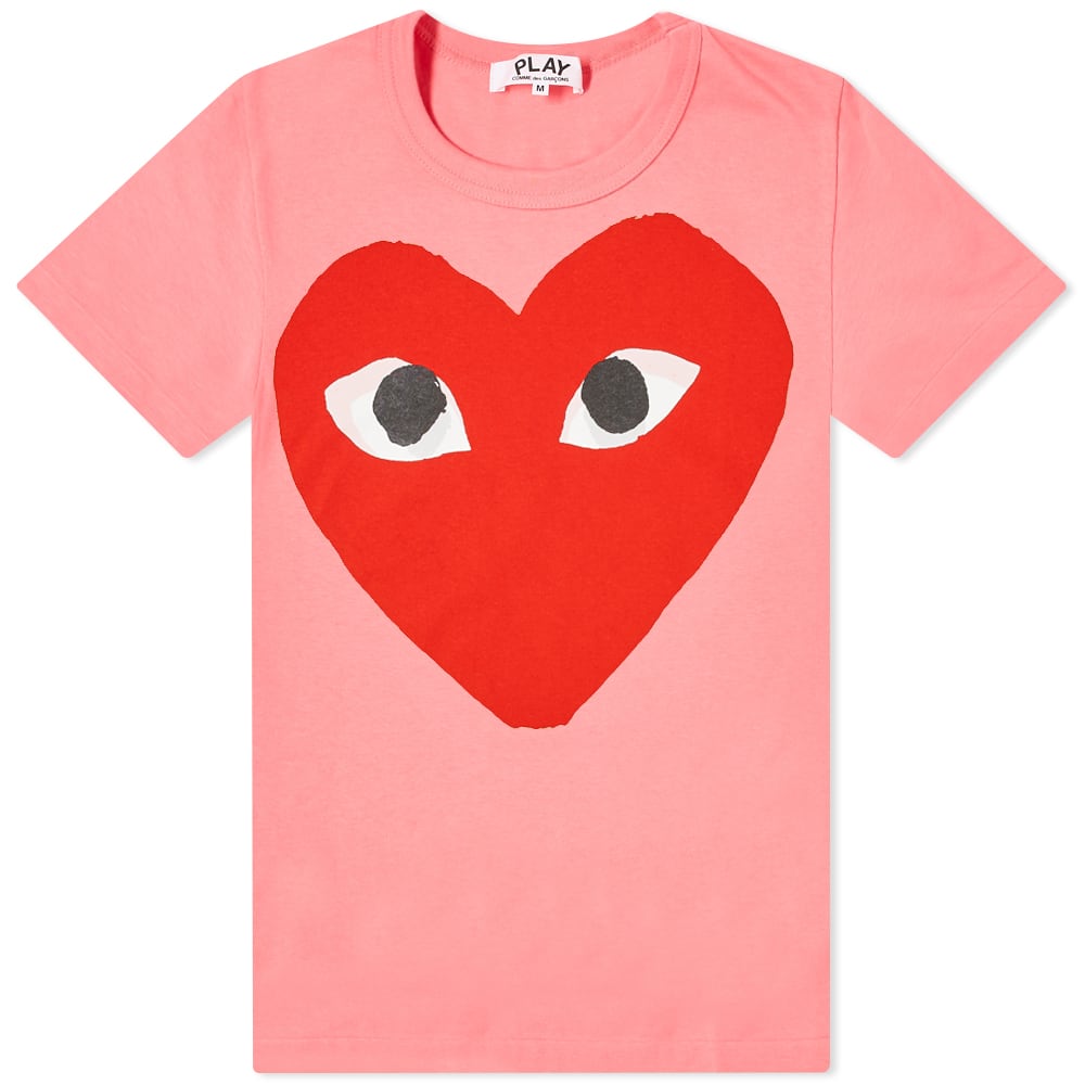 T-shirt Comme des Garçons Play Red Heart Logo Tee Rød | P1T273-3, 0