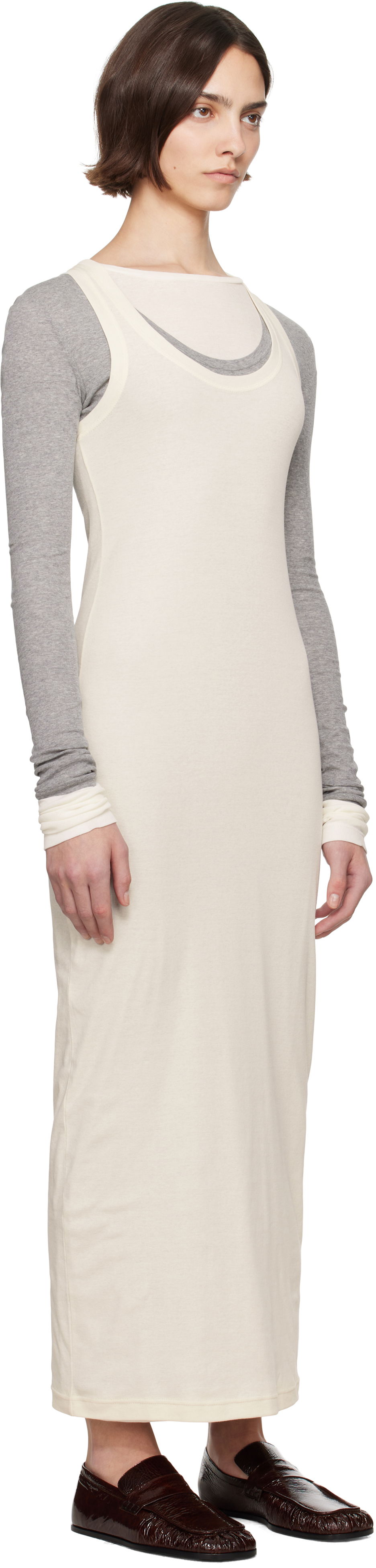 Kjole Jil Sander Layered Maxi Dress Grå | J40FV0103_JTN357, 1