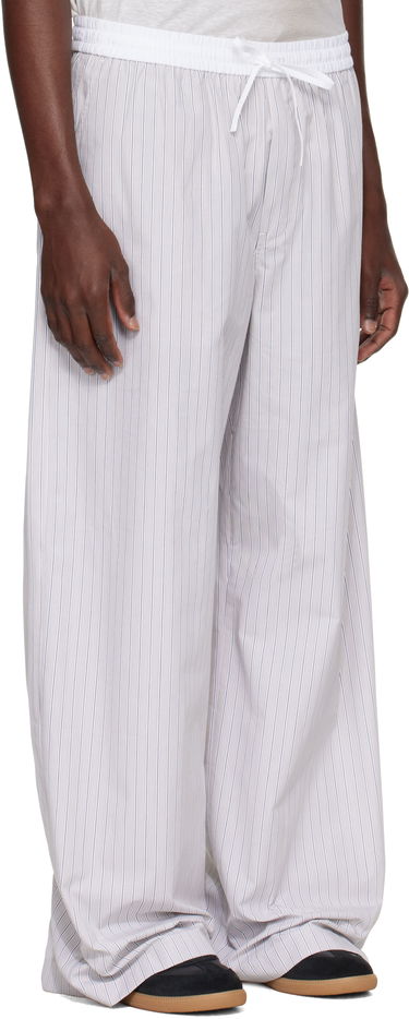 Bukser Acne Studios Acne Studios Striped Trousers Hvid | CK0128-, 1