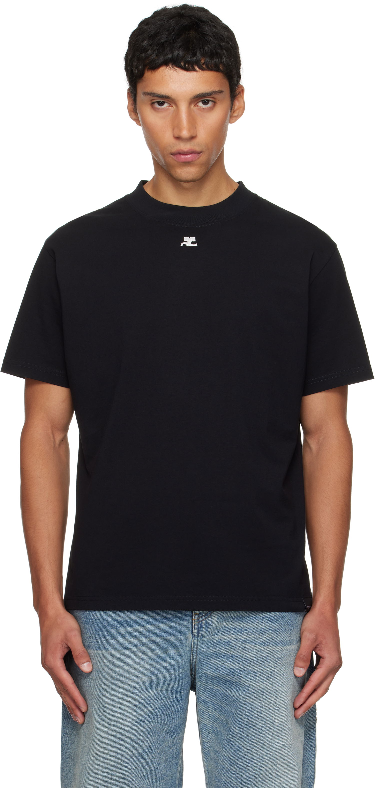T-shirt Courrèges Courrèges Oversized T-Shirt Sort | 325JTS203JS0233, 0
