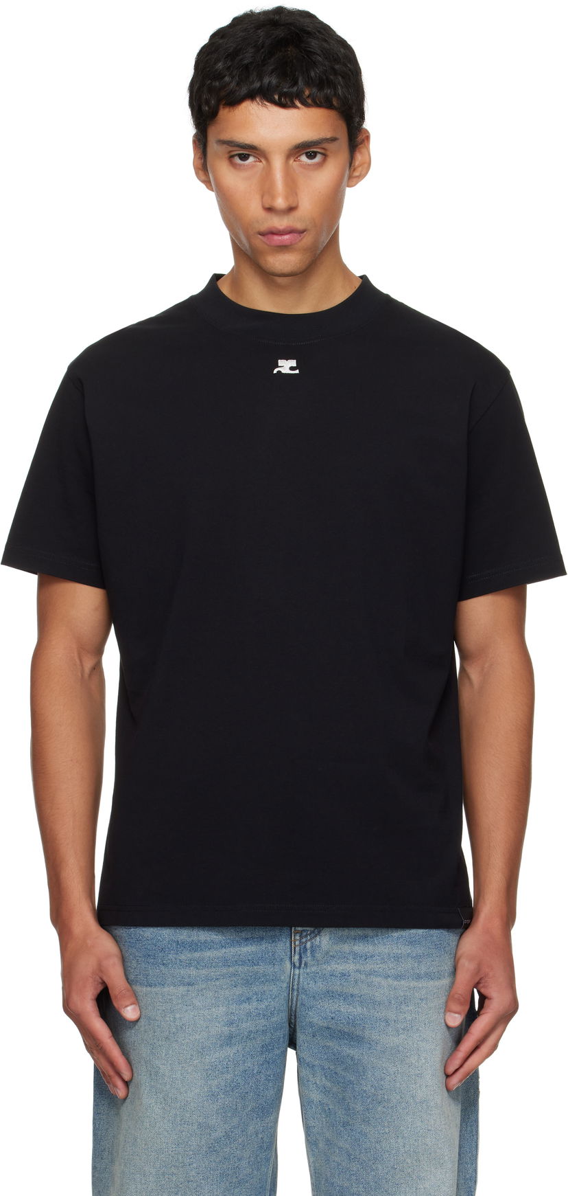 T-shirt Courrèges Courrèges Oversized T-Shirt Sort | 325JTS203JS0233