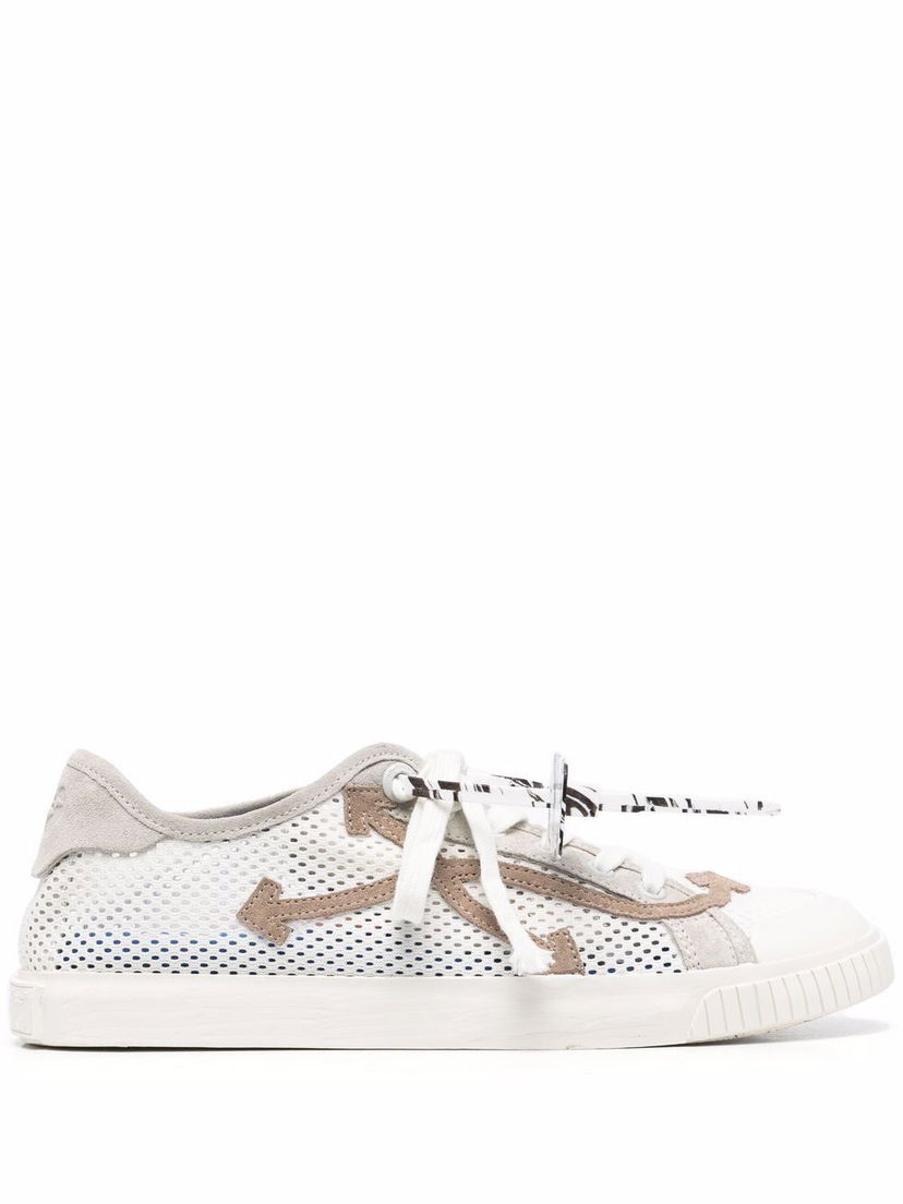 Sneakers og sko Off-White New Low Vulcanized Meshnet "White Beige" Hvid | OMIA213S21MAT0010161