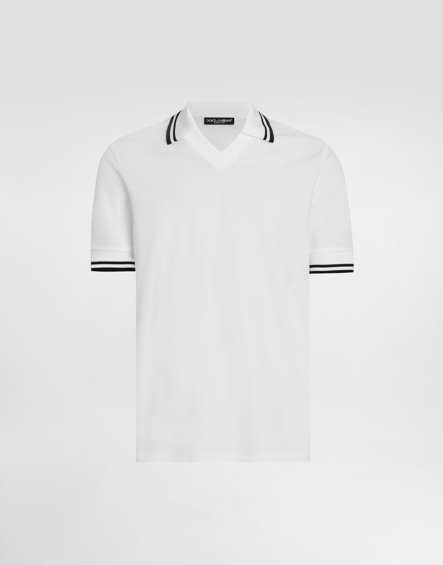 Polo skjorte Dolce & Gabbana Dolce & Gabbana Piqué Polo Shirt 52 Hvid | G8SX9THU7UTW0800, 0