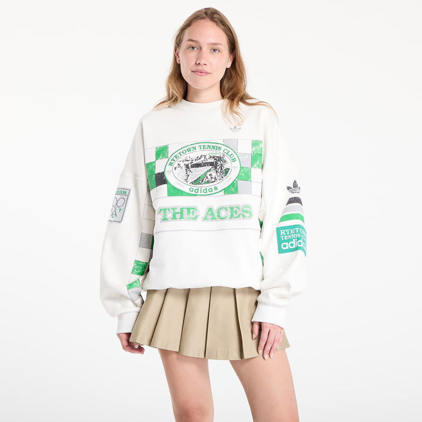 Sweatshirt adidas Originals Archive Court Sweatshirt Hvid | JW0149