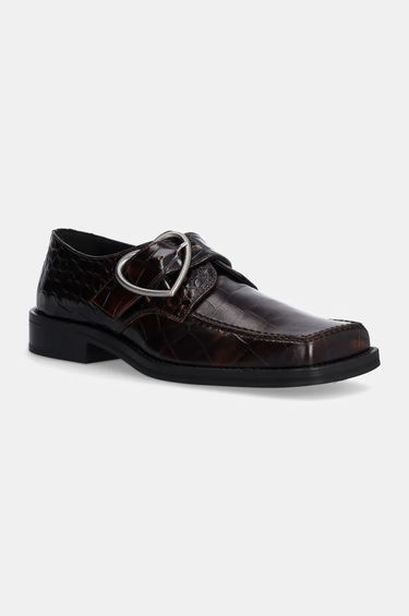 Sneakers og sko Martine Rose Square Toe Buckle Loafer Brun | 1055LE01710W, 0