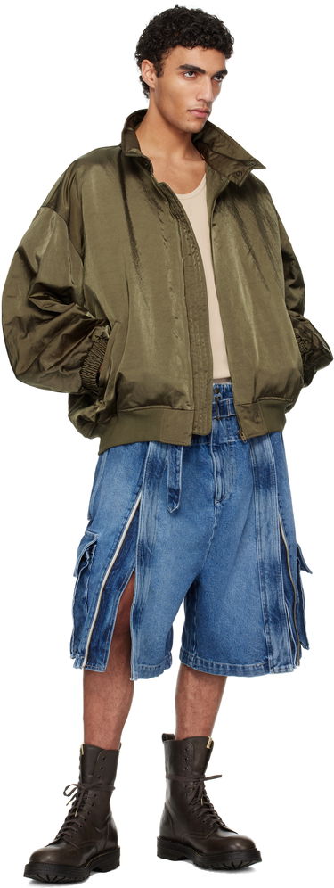 Bomberjakke HED MAYNER Hed Mayner Stowaway Hood Bomber Jacket Grøn | HMMA10032A-HA157, 3