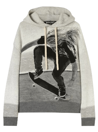 Sweatshirt Palm Angels Skater Hoodie Grå | PMHA055F22KNI0010810