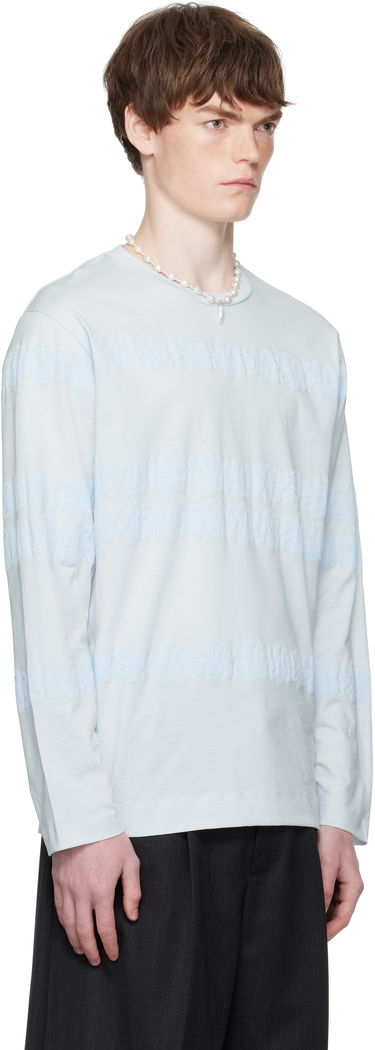 T-shirt Simone Rocha Simone Rocha Daisy Chain Print Long Sleeve T-shirt Blå | 5194P47P48-M 0569, 1