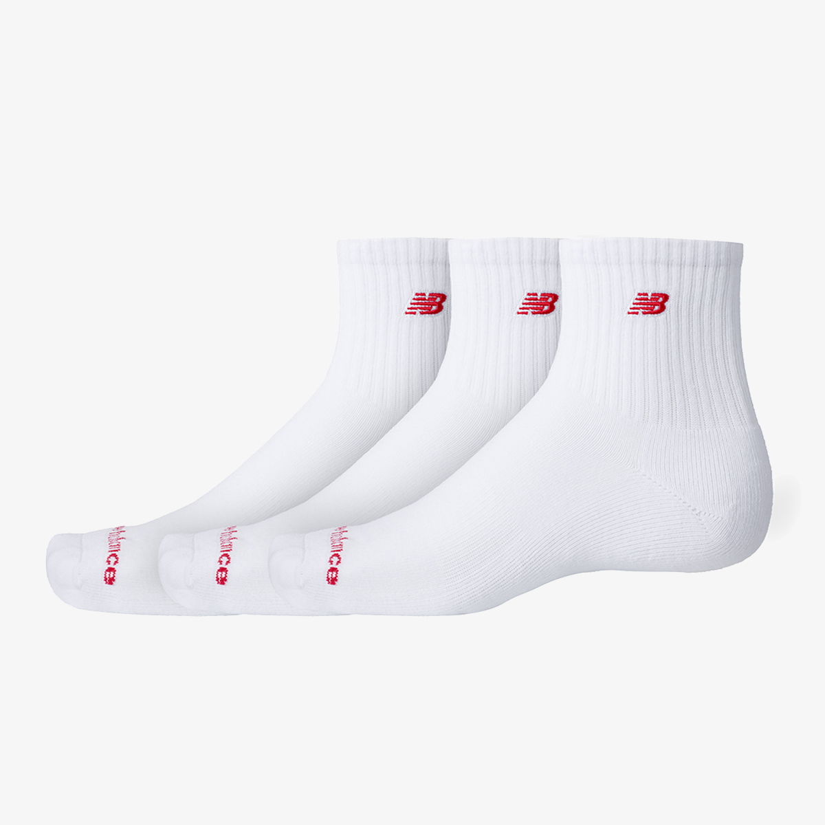Sokker New Balance Patch Logo Ankle Socks - 3 Pack Hvid | LAS51273-WT, 0