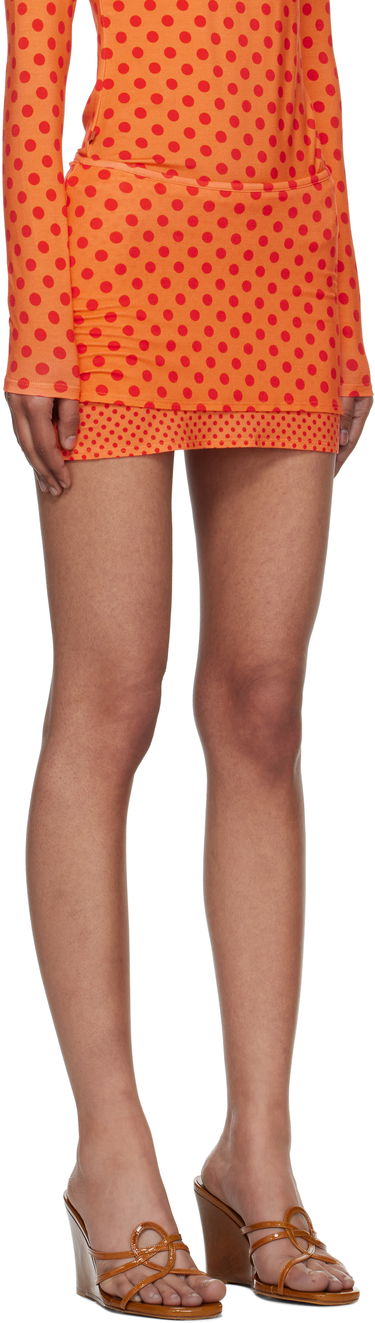 Nederdel Miaou Miaou Elektra Polka Dot Print Miniskirt Orange | 4014LJBRRP, 1