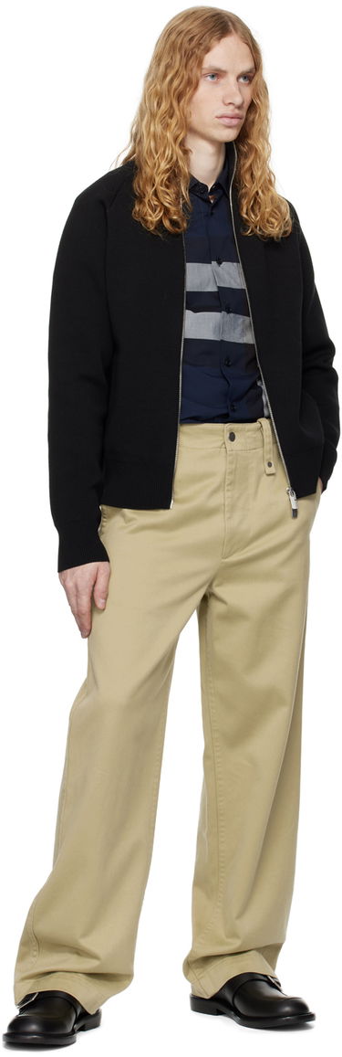 Sweater Burberry Burberry Wool Blend Track Jacket Sort | 8098865, 3