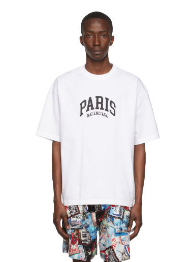T-shirt Balenciaga Cotton T-Shirt Hvid | 612966-TLVL7-9040