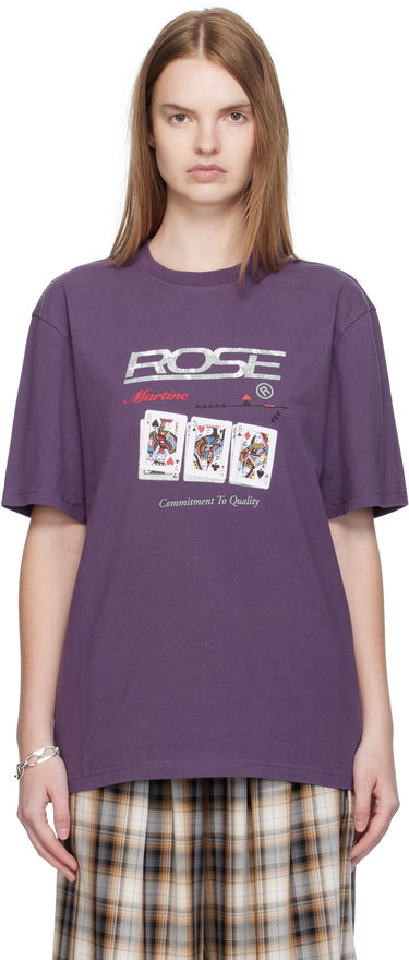 T-shirt Martine Rose Martine Rose Classic Playing Cards Graphic Tee Lilla | 603JE01605FA, 0