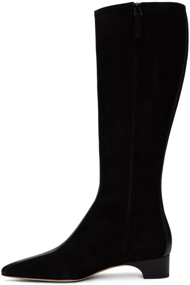 Tøj Manolo Blahnik Manolo Blahnik Gandulapla Suede Tall Boots Sort | 323-2638-0001, 2