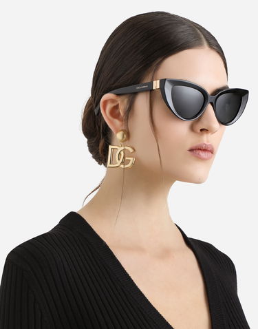 Solbriller Dolce & Gabbana Dolce & Gabbana DG Hinge Cat Eye Sunglasses Sort | VG4497VP1879V000, 1