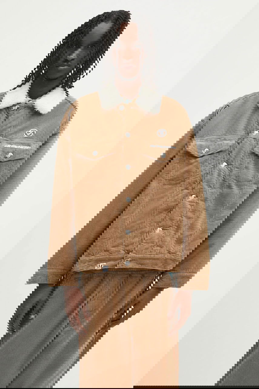 Jakke AAPE by A Bathing Ape AAPE Now Corduroy Jacket Brun | AAPJKM7660XXN, 0