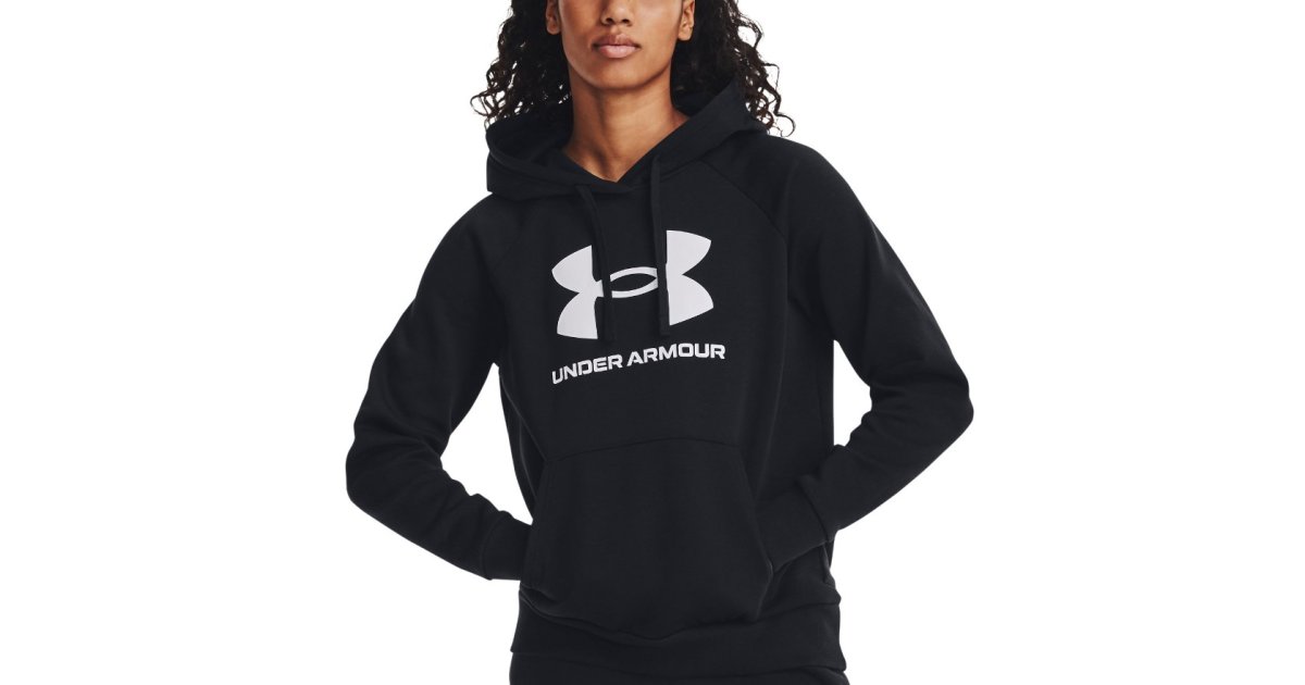 Sweatshirt Under Armour Rival Fleece Big Logo Hoodie Sort | 1379501-001, 1