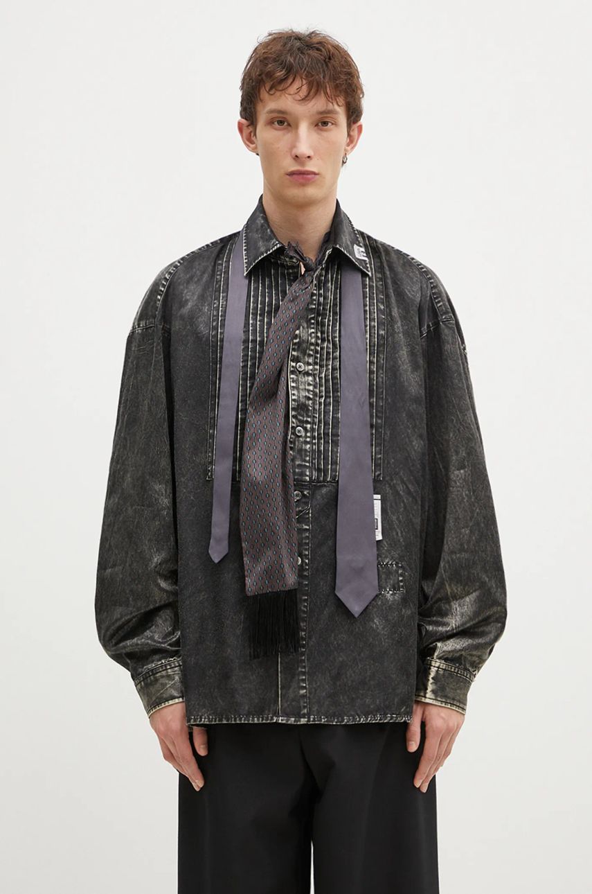 Skjorte Maison MIHARA YASUHIRO Maison MIHARA YASUHIRO Accessories Mixed Relaxed Longsleeve Shirt Grå | J13SH185, 0