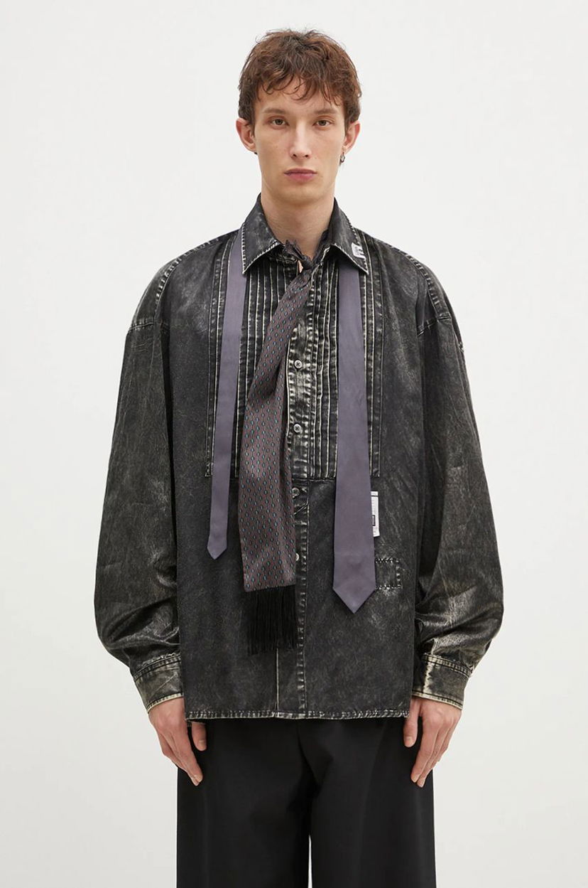 Skjorte Maison MIHARA YASUHIRO Maison MIHARA YASUHIRO Accessories Mixed Relaxed Longsleeve Shirt Grå | J13SH185