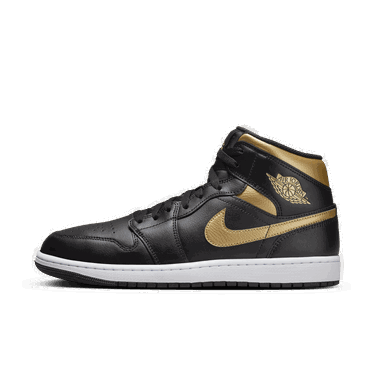 Sneakers og sko Jordan Air Jordan 1 Mid Black Metallic Gold Sort | DQ8426-071, 3